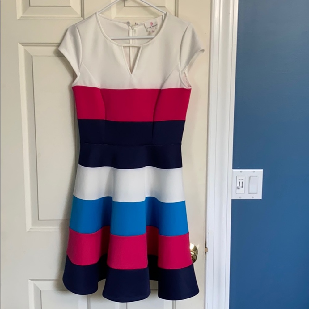 Blue, white & pink Julie Brown NYC dress